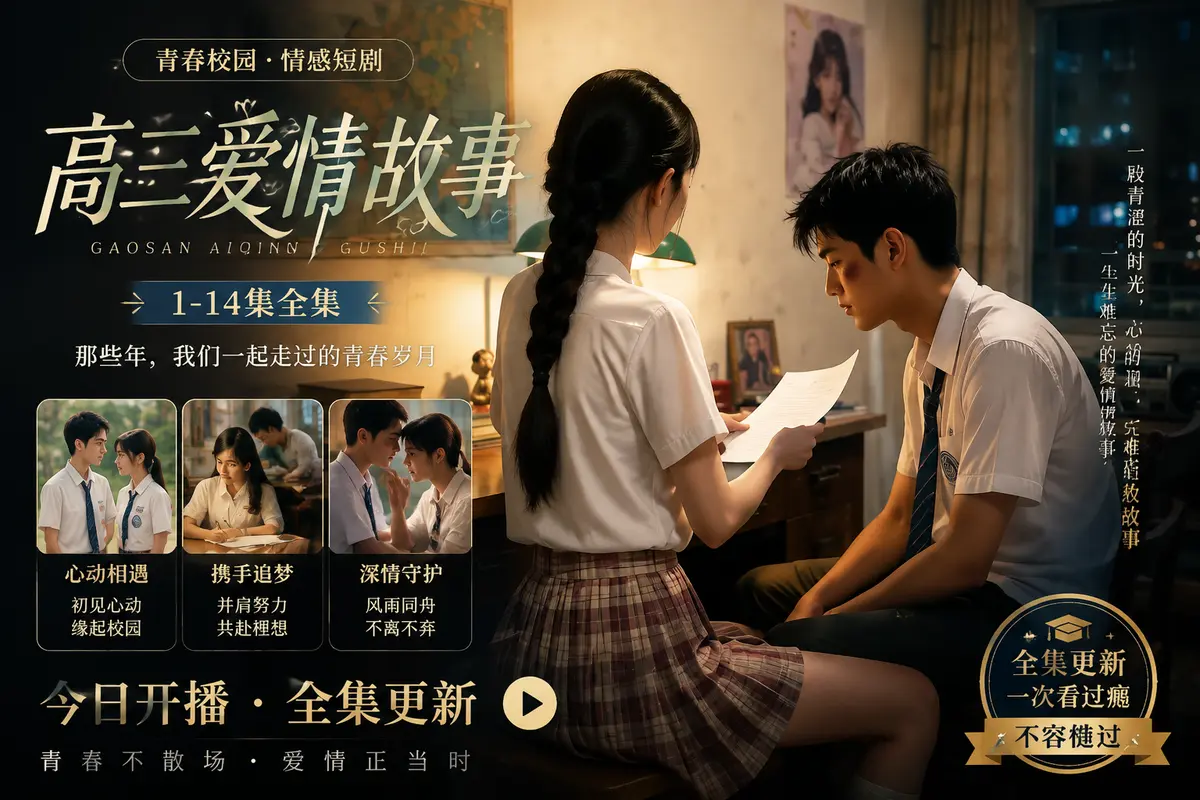 《高三爱情故事》AI真人短剧林澈与苏晚晴全集完整版在线观看-《ai短剧高三爱情故事》HD未删减高清版百度网盘分享-《ai真人短剧高三爱情故事》小熊篇补习篇等篇章全收录-《高三爱情故事》百万网友青春意难平免费看全集